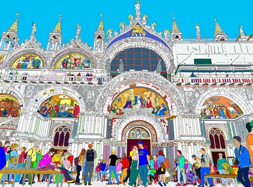 Marco SANTANIELLO - 绘画 - San Marco, Venezia