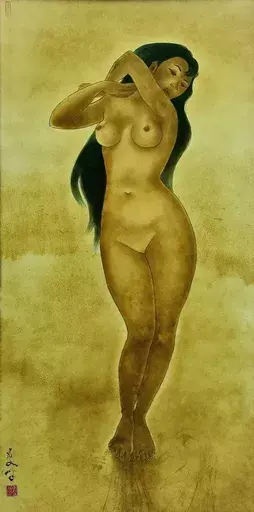 LEE Man Fong - Pittura - Standing Nude (Telanjang Berdiri), by Lee Man Fong