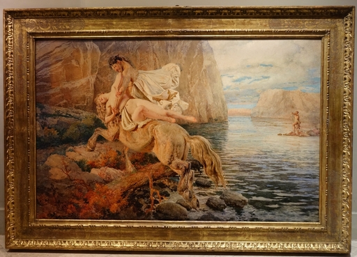 Fortunino MATANIA - Painting - Déjanire enlevée par le centaure Nessus 