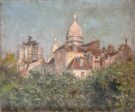 Henri VIGNET - 绘画 - Effet de soleil sur Montmartre
