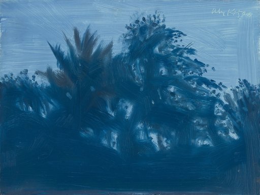 Alex KATZ - Gemälde - Late Afternoon Blue - UNIQUE