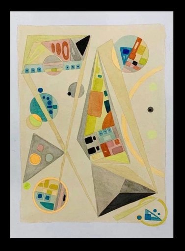 Yamilet SEMPÉ - 绘画 - "Perception" Serie geometric watercolor Sempe Latin American