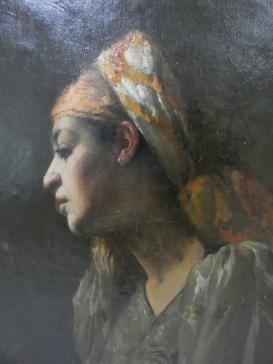 Edouard ZAWISKI - Peinture - Femme au turban