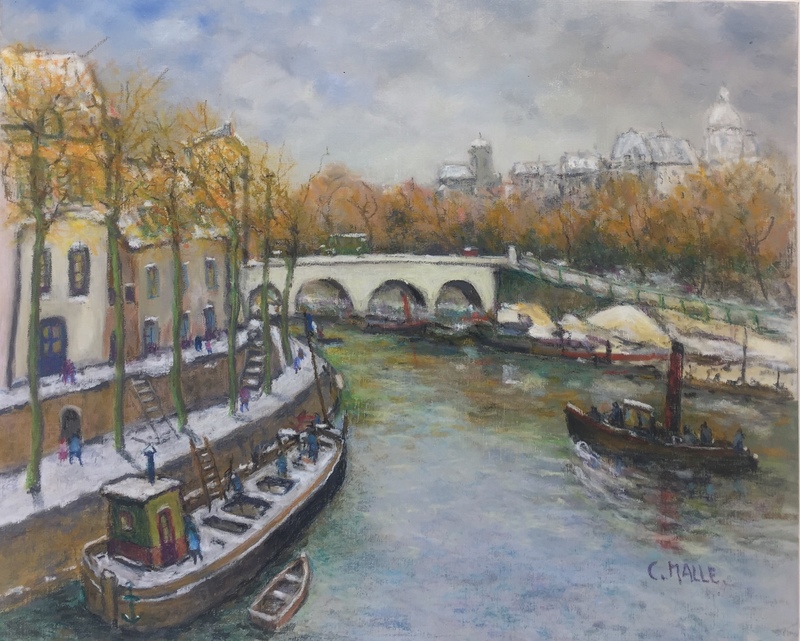 Charles MALLE - Painting - Pont Marie