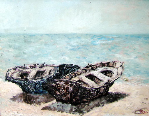 Manuel PREGO DE OLIVER - Painting - barcas