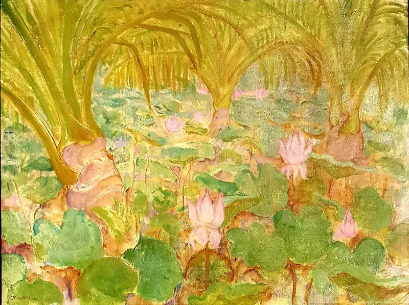 Palmiers Et Nenuphars By Theo Meier Buy Art Online Artprice