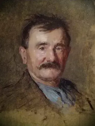 Viktor SCHARF - Painting - Portrait de Mr Chauvin