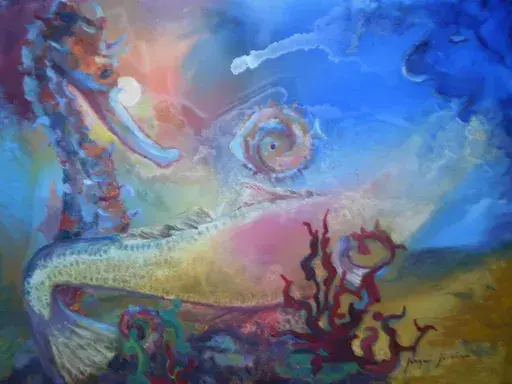 Serge SIEVIC - Painting - OCEAN