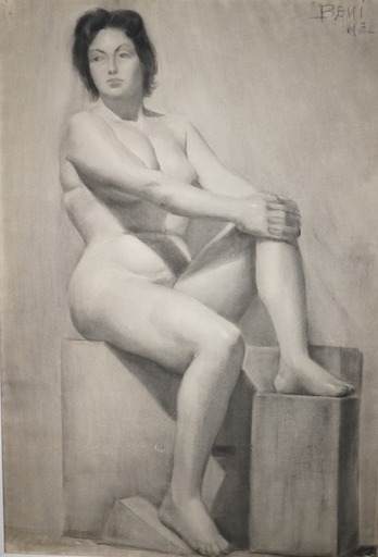 Angeles BENIMELLI - Disegno Acquarello - "Female body 1 study"