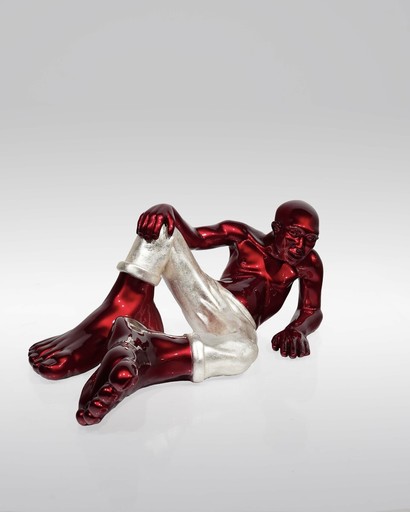 Idan ZARESKI - Sculpture-Volume - Coolfoot - Résine Rouge et Silver
