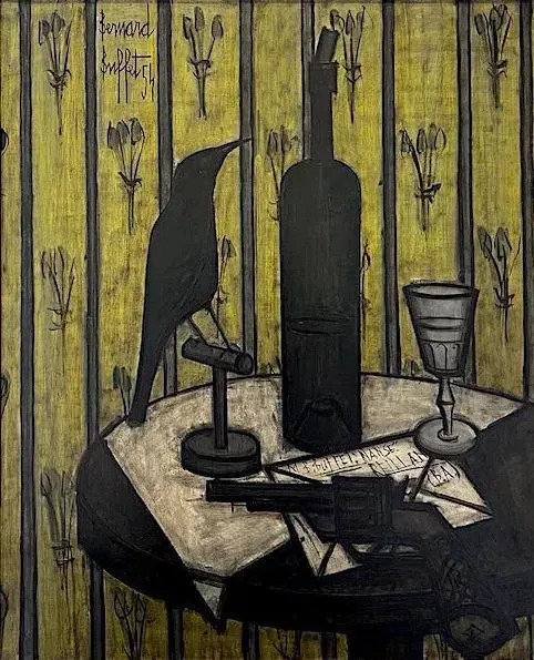 ベルナール・ビュッフェ,Nature morte au verre de vin ベルナール・ビュッフェ,Nature morte au verre de vin - メルカリ