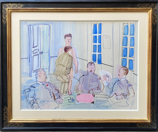 Raoul DUFY - Drawing-Watercolor - Le Conseil de Révision