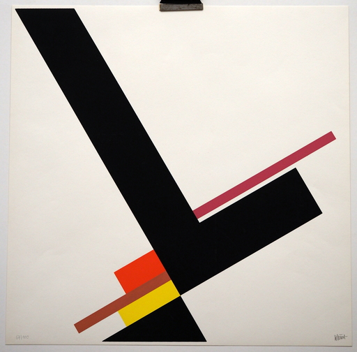Walter DEXEL - Print-Multiple - "Komposition mit großem schwarzem L“