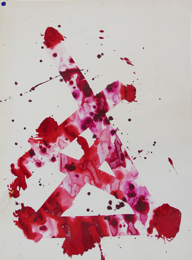 Sam FRANCIS - Peinture - Untitled SF78-94 (Red Acrylic)