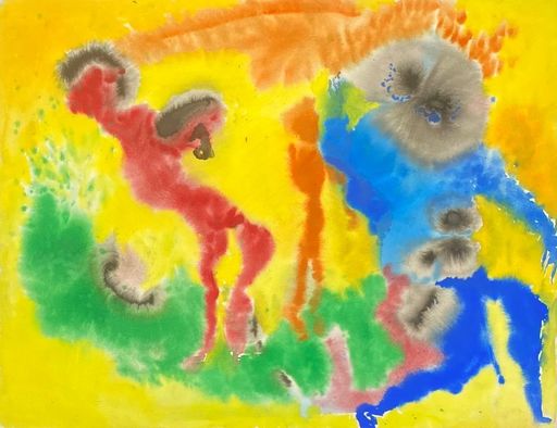 Jean PONS - Zeichnung Aquarell - Personnages