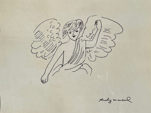 Andy WARHOL - Disegno Acquarello - ange 1953