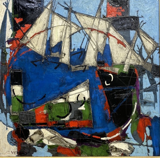 Claude VENARD - Gemälde - Le port 