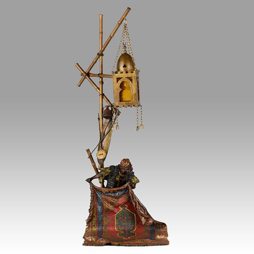 Franz BERGMAN - 雕塑 - Carpet Seller Lamp