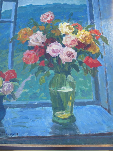 Pavel Afanasievich CHERNOV - Painting - Roses