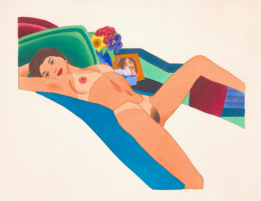 Tom WESSELMANN - Drawing-Watercolor - Study for Carol Nude