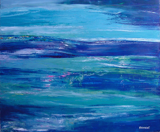 Michèle FROMENT - Painting - MARINE Ref. 241H