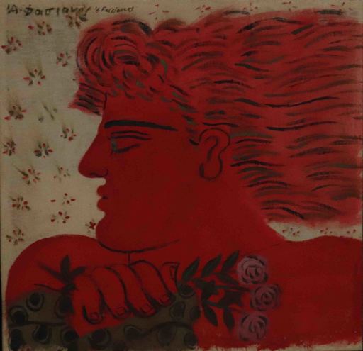 Alexandre FASSIANOS - Peinture - Rouge rose
