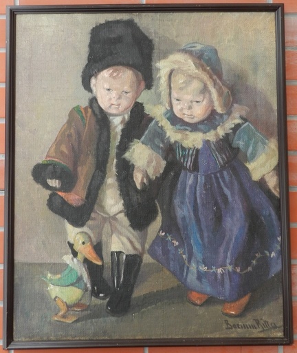 Ritta BOEMM - Painting - Little girl and boy 