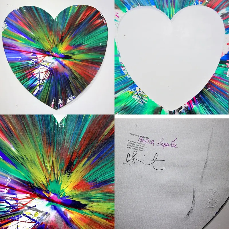Heart Spin Painting Diptych By Damien Hirst Buy Art Online