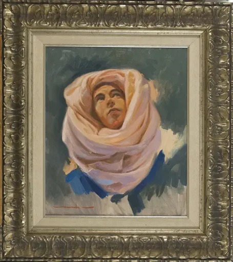 Jose María MENACHO - 绘画 - Figura con turbante