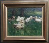 Niels HANSTEEN - 绘画 - c.1905-10 The Ducks in a Meadow Landscape