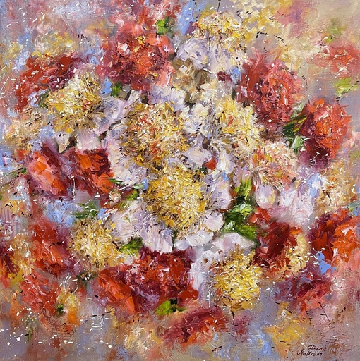Diana MALIVANI - 绘画 - Quand les fleurs chantent