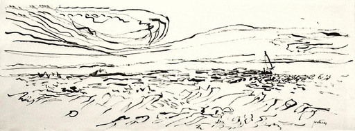 Gailius PRANAS - Drawing-Watercolor - La mer
