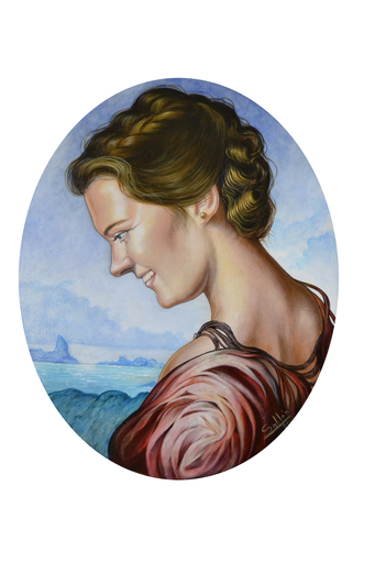 Carlos SABLÓN - Peinture - La Jeune Femme et la Mer