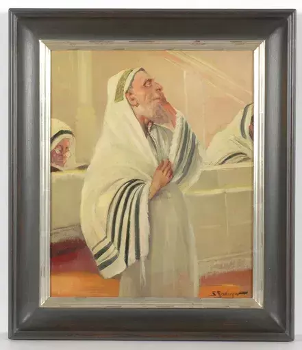 S. SEEBERGER - 绘画 - "Yom Kippour" oil painting, 1920/1930s