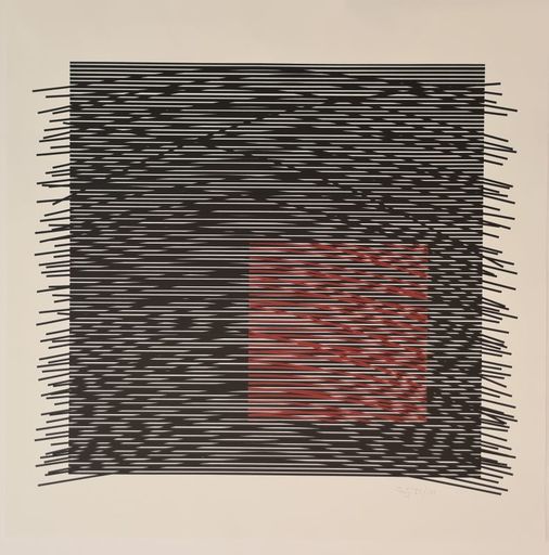 Jesús Rafael SOTO - Print-Multiple - Carré virtuel rouge à droite 