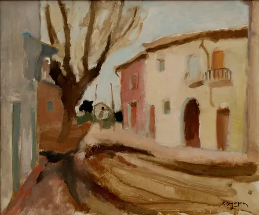 Raoul BERGOUGNAN - Pintura - "LA MAISON ROSE"