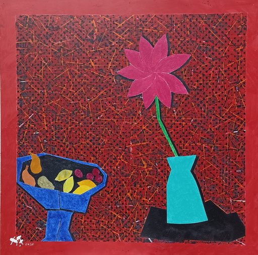 Harry BARTLETT FENNEY - Pittura - still life with fruit bowl and flower (29 08 21)