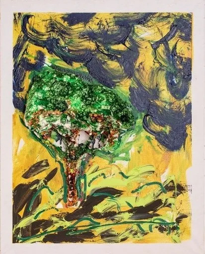 Mario SCHIFANO - Painting - ALBERO DELLA VITA
