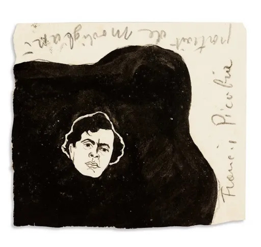 弗朗西斯·毕卡比亚 - 水彩作品 - Portrait de Modigliani