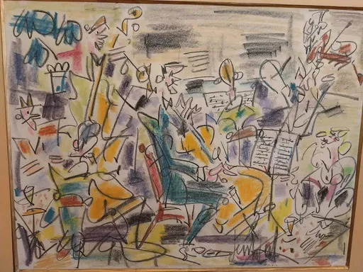 GEN PAUL - Disegno Acquarello - Le concert