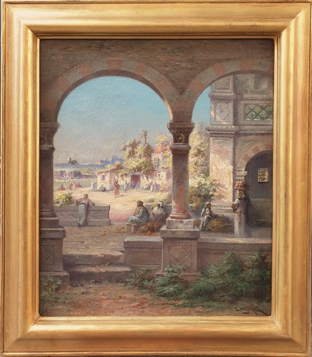 Henri LANGEROCK - Painting - Les environs du Caire