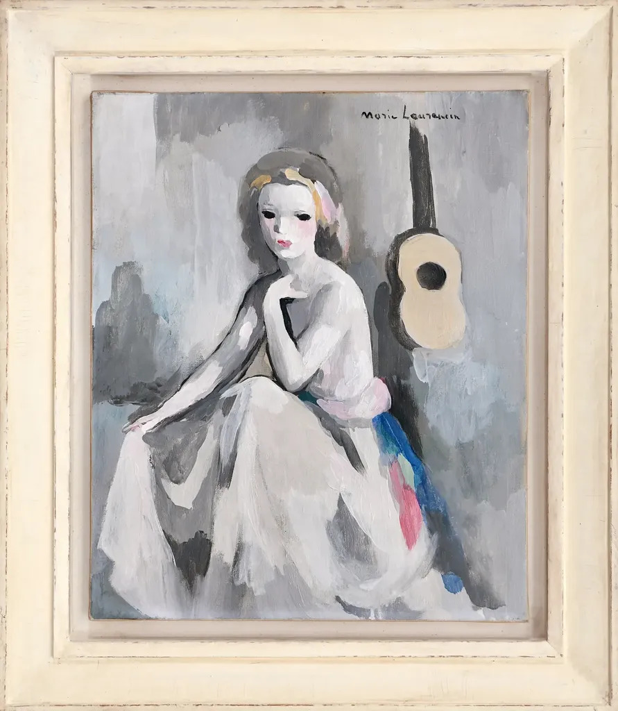Marie Laurencin、FEMME A GUITARE Femme à la guitare by | Marie LAURENCIN | buy art online