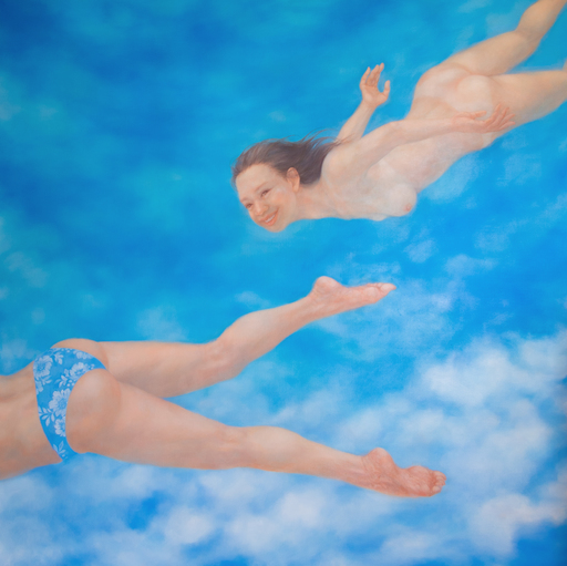 Hiromi SENGOKU - Peinture - Flying in the water