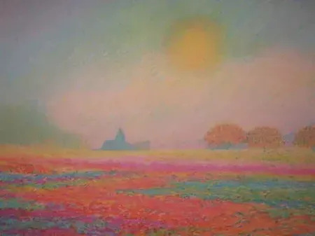絵画 Original CLAUDE MANOUKIAN FlowerBarbizon Claude Manoukian - Hand Signed Lithograph – Art & Vintage