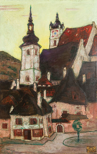 Otto RIEDEL - Painting - Krems an der Donau