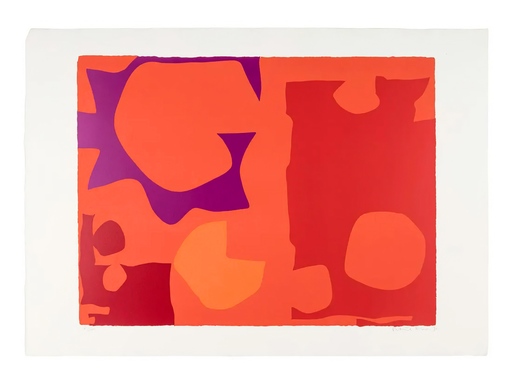 Patrick HERON - Grabado - Six in Vermillion with Red in Red