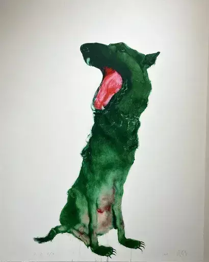 ZHOU Chunya - Print-Multiple - Green Dog