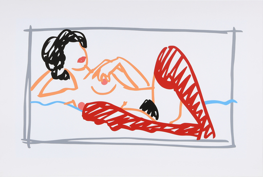 Tom WESSELMANN - Print-Multiple - Fast Sketch Red Stocking Nude