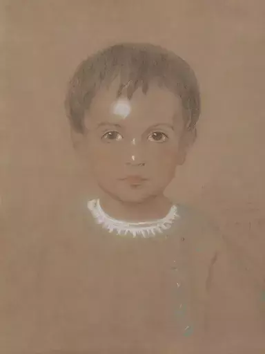 Eugène Pineu-Duval AMAURY-DUVAL - Drawing-Watercolor - Portrait de Maurice Van der Vliet âgé de deux ans