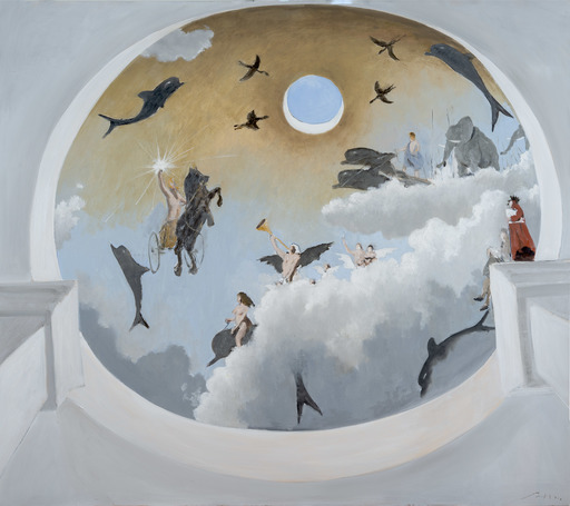 Julio LARRAZ - Painting - The Dome at The Villa Anatolia
